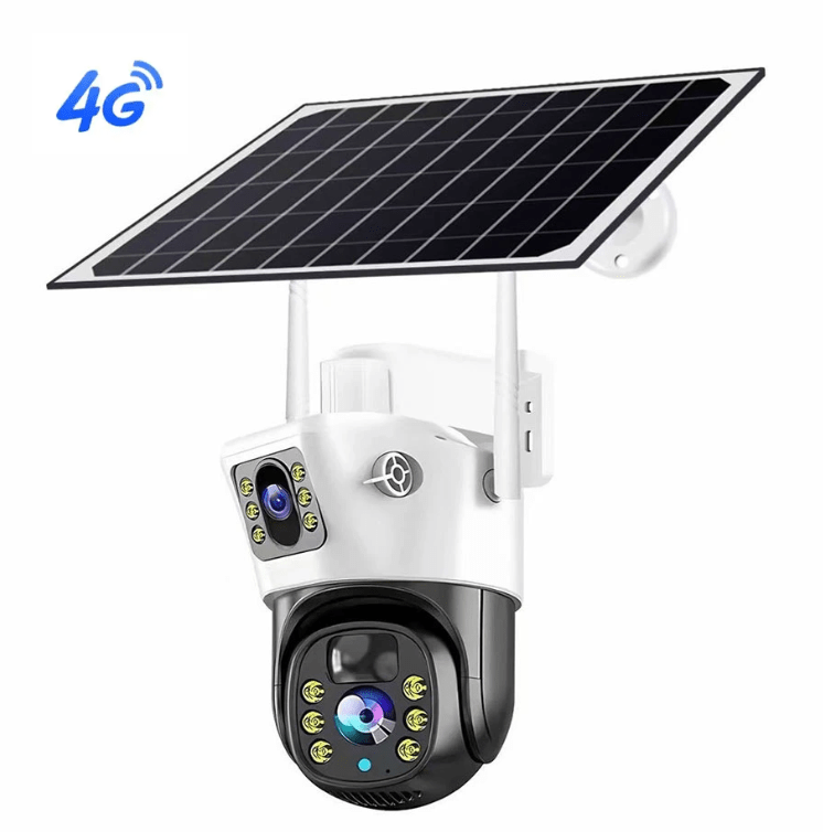 Wifi Dual Lens with Solar Panel and 4g Sim Supported - Zam Zam Store