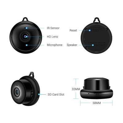 Mini Wi-Fi Indoor Baby Camera 2MPMini WIFI IP Camera HD 1080p Wireless Indoor Camera Nigh Vision Two Way Audio With a simple WiFi connection (2.4GHZ only), you can play all your videos in real time Mini Wi-Fi Indoor Baby Camera 2MPZam Zam Store
