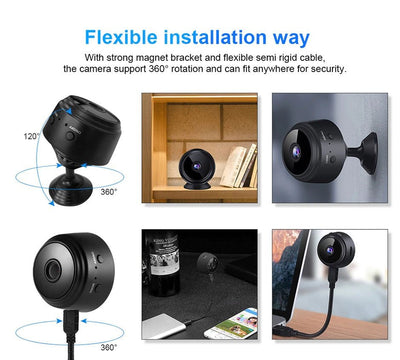 WiFi Mini Magnetic 1080p CameraBuilt-In Battery Can Work For 30 Minutes. This Wireless Hidden Camera Has Own Wifi Hotspot, It Can Also Connect Your Mobile Phone Without Router Wifi.Battery Type: BWiFi Mini Magnetic 1080p CameraZam Zam Store
